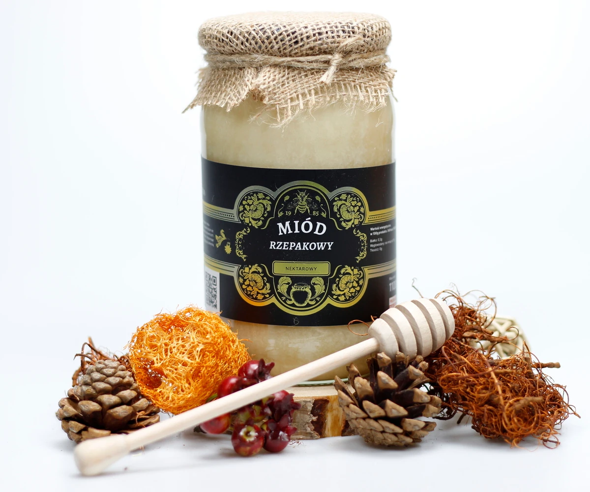 Miód rzepakowy (1100g) - obrazek 5