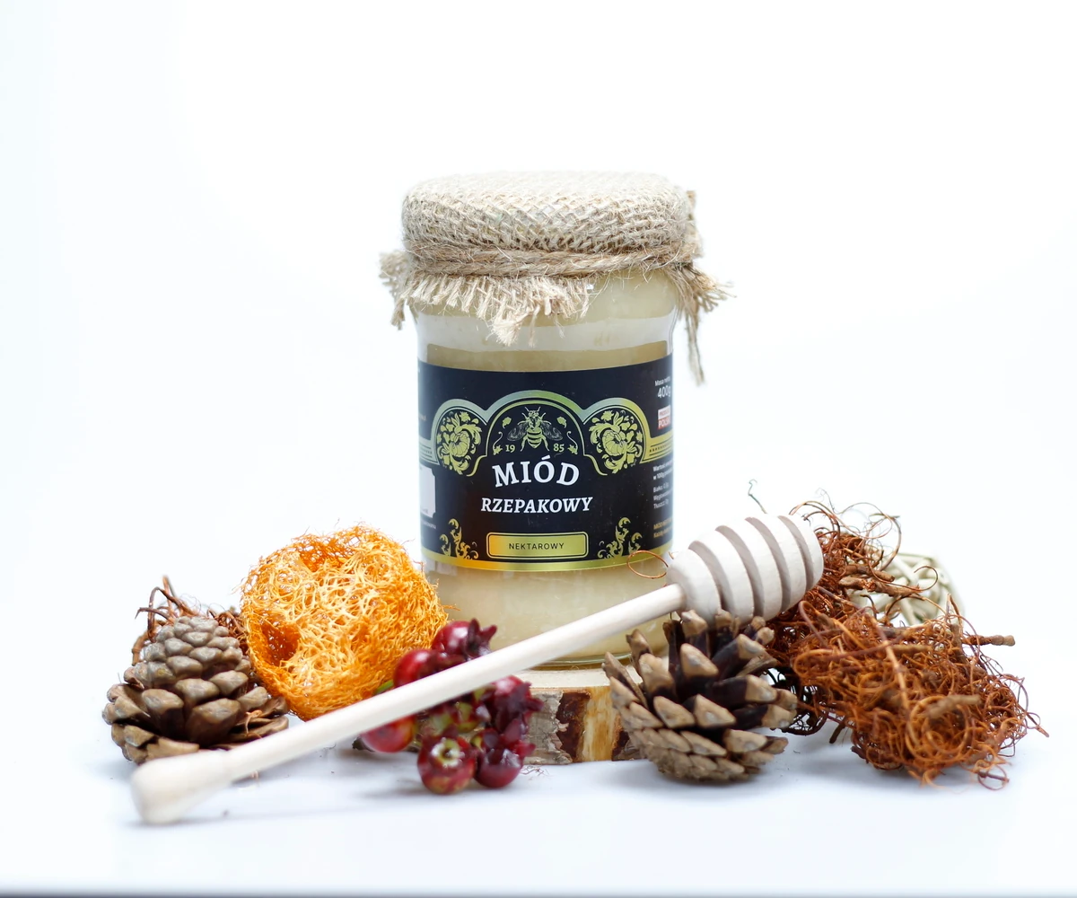 Miód rzepakowy (1100g) - obrazek 8