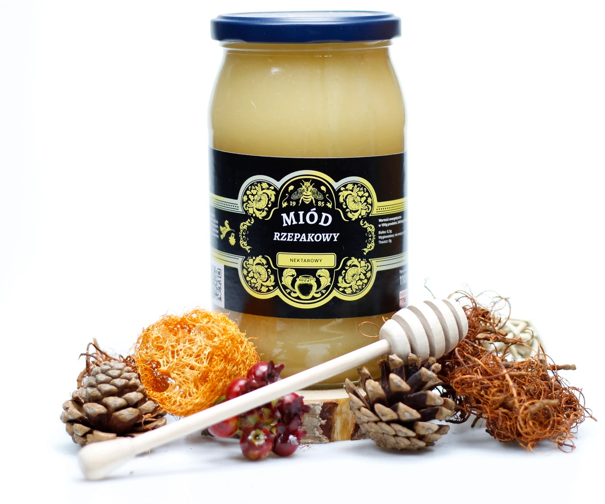 Miód rzepakowy (1100g) - obrazek 6