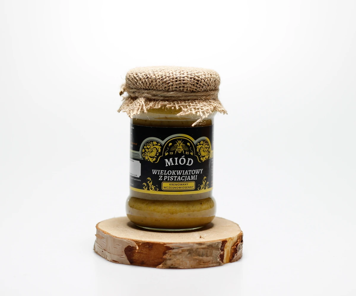 Miód kremowany wczesnowiosenny z Pistacjami 1100g - obrazek 5