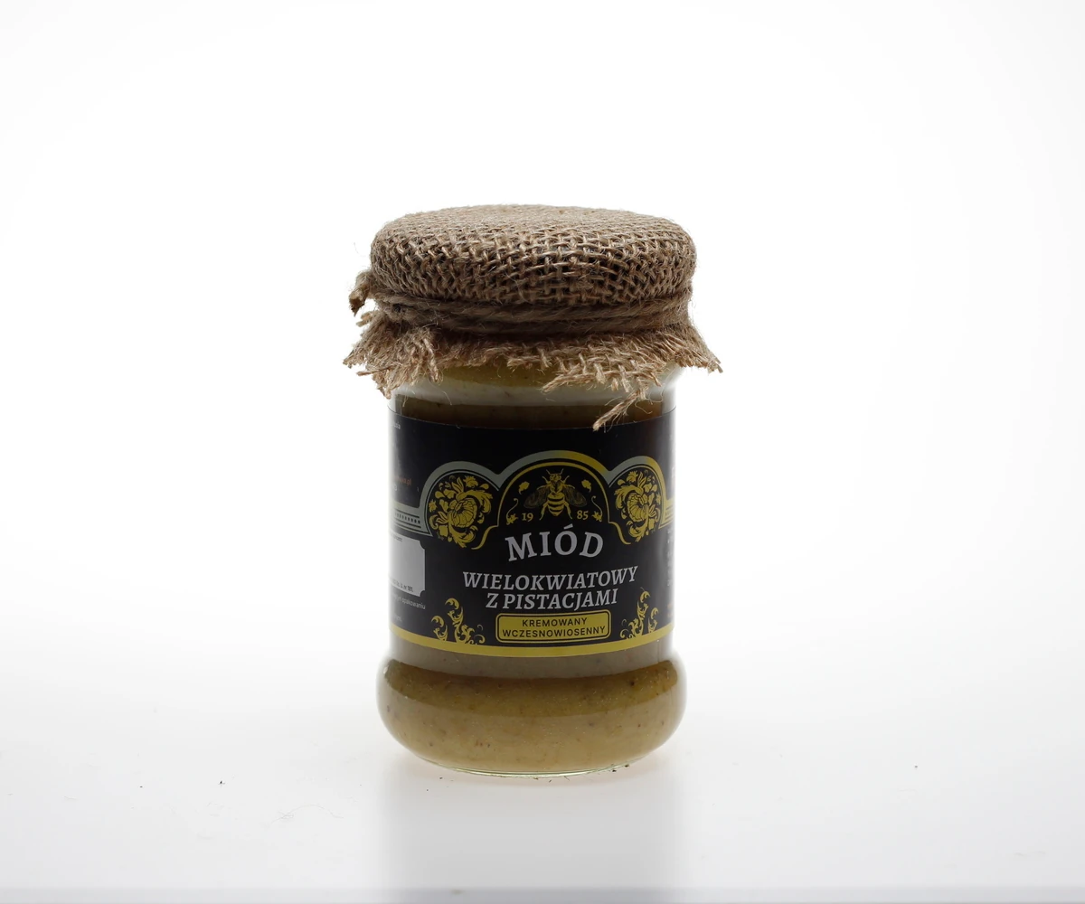 Miód kremowany wczesnowiosenny z Pistacjami 1100g - obrazek 7