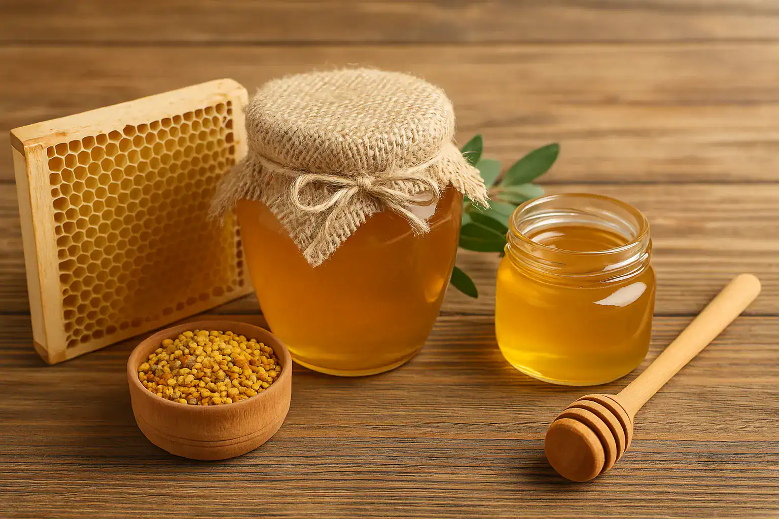 Naturalny miód pszczeli, kremowany miód i produkty pszczele na naturalnej witrynie.