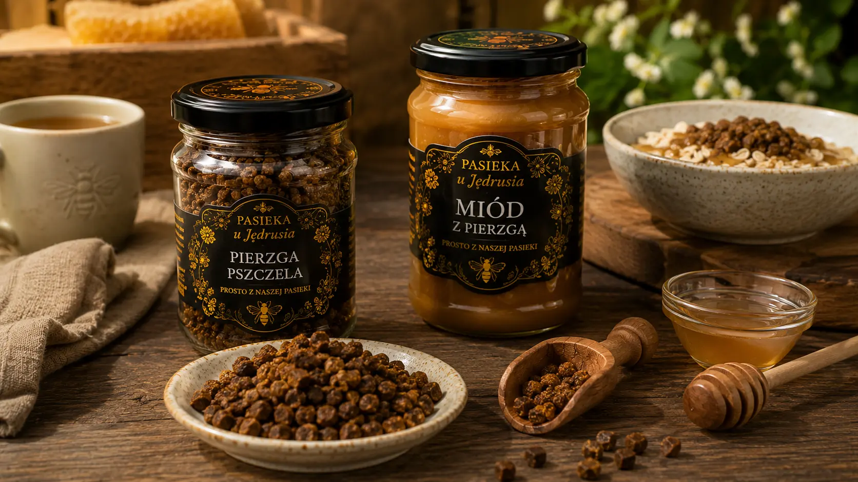 Granulki pierzgi i miod z pierzga jako praktyczny wybor do codziennego uzycia