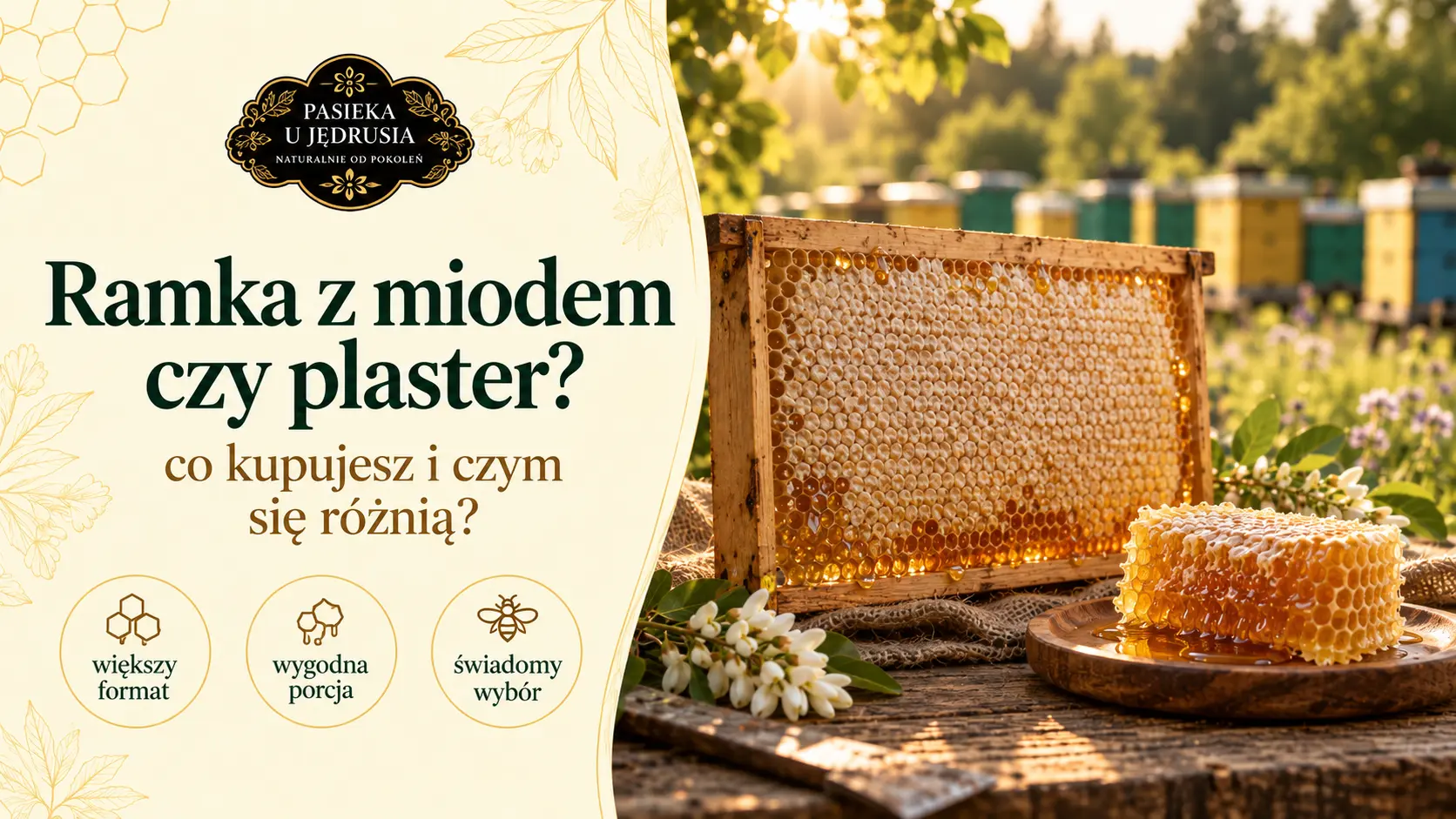 Ramka z miodem – czym różni się od plastra w słoiku i jak ją wykorzystać?
